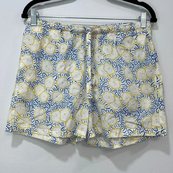 Derek Rose London Womens Pajama Set Small NWT Cotton Tank Floral Blue Yellow - Picture 2 of 13